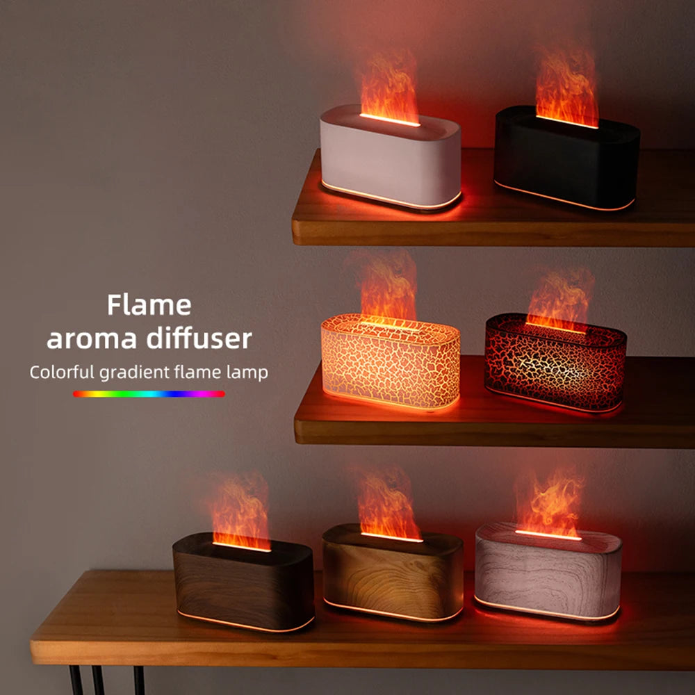 Eaura — Difusor de Aroma con Efecto Llama | Humidificador + Luz Ambiente