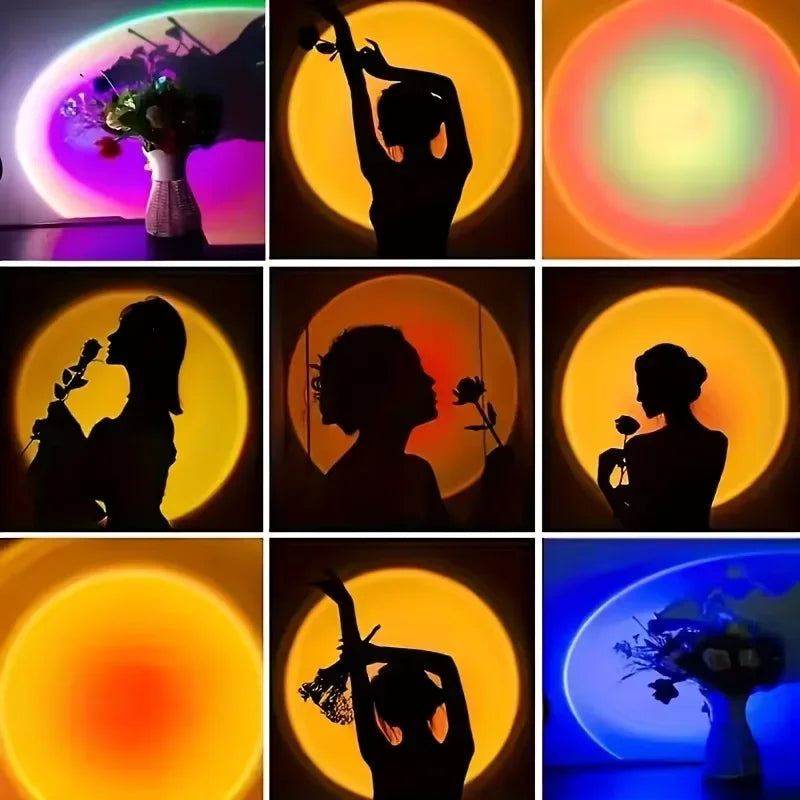 Lámpara de Atardecer Eaura — Sunset Lamp 16 Colores con Mando