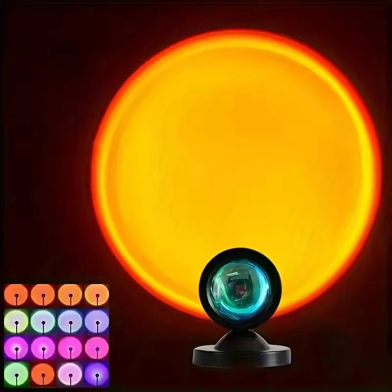 Lámpara de Atardecer Eaura — Sunset Lamp 16 Colores con Mando